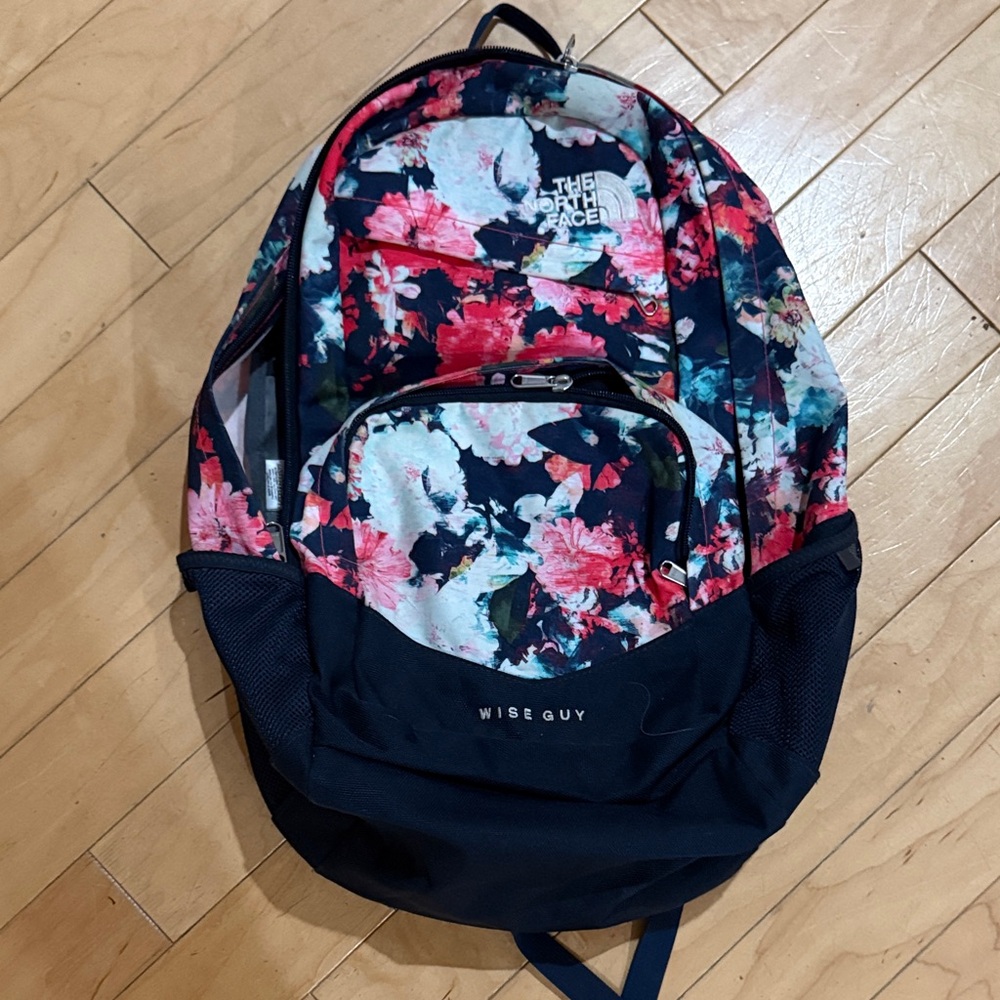North Face Wise Guy back pack navy floral